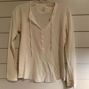 JCrew Waffle Knit Henley tee